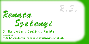 renata szelenyi business card