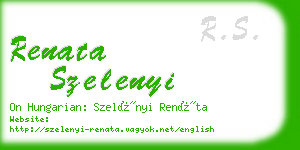 renata szelenyi business card